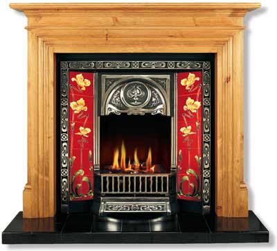 The Tulip Art Nouveau Style Fireplace