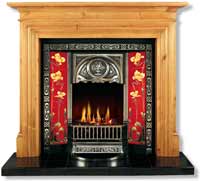 The Tulip Fireplace Insert Art Nouveau Style Fireplace