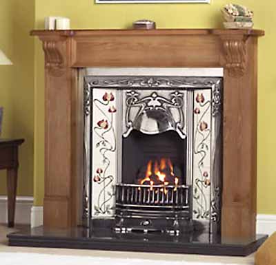 The Belmont Art Nouveau Style Fireplace insert