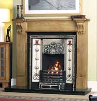 The Oxford Fireplace Insert  Art Nouveau Style Fireplace